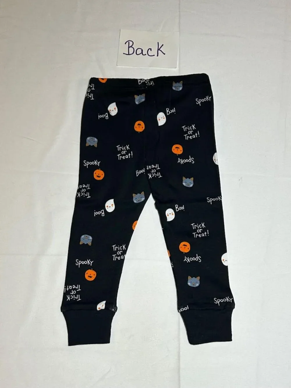 Carter's Baby Girls 12 month Black Spooky Ghost Pumpkin PJ Set NWT Halloween
